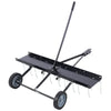 40-Inch Lawn Sweeper Tow Behind Dethatcher, Landscape Tractor Rake