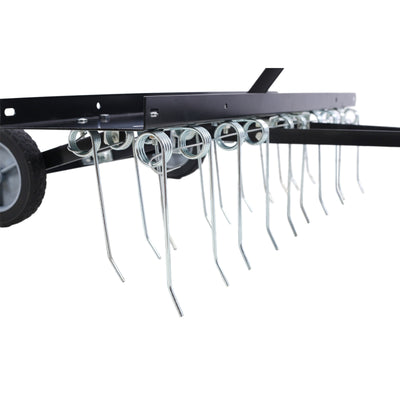 40-Inch Lawn Sweeper Tow Behind Dethatcher, Landscape Tractor Rake
