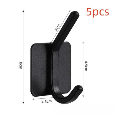 Nail-free Stainless Steel Single Hook Alumimum Hook Towel Self-adhesive Hook Single Hook